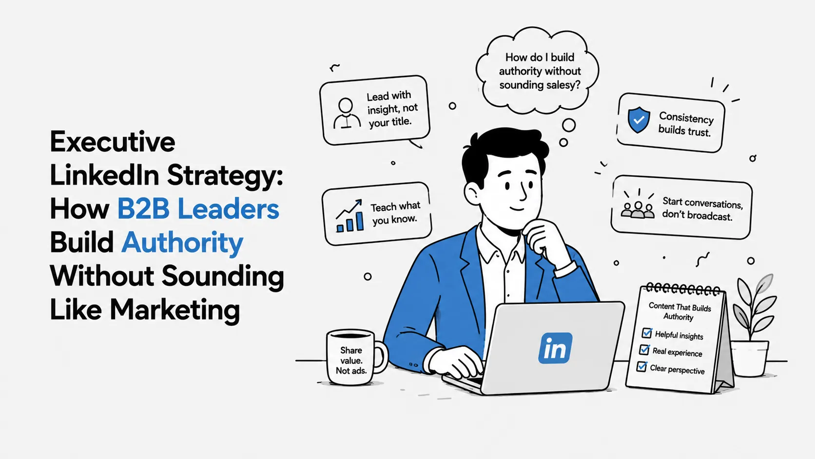 Executive LinkedIn Strategy: How B2B Leaders Build Authority Without Sounding Like Marketing