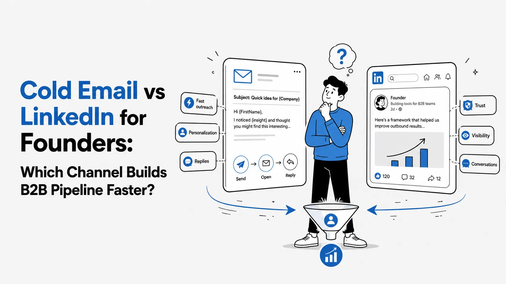 Cold Email vs LinkedIn for Founders: Which Channel Builds B2B Pipeline Faster?