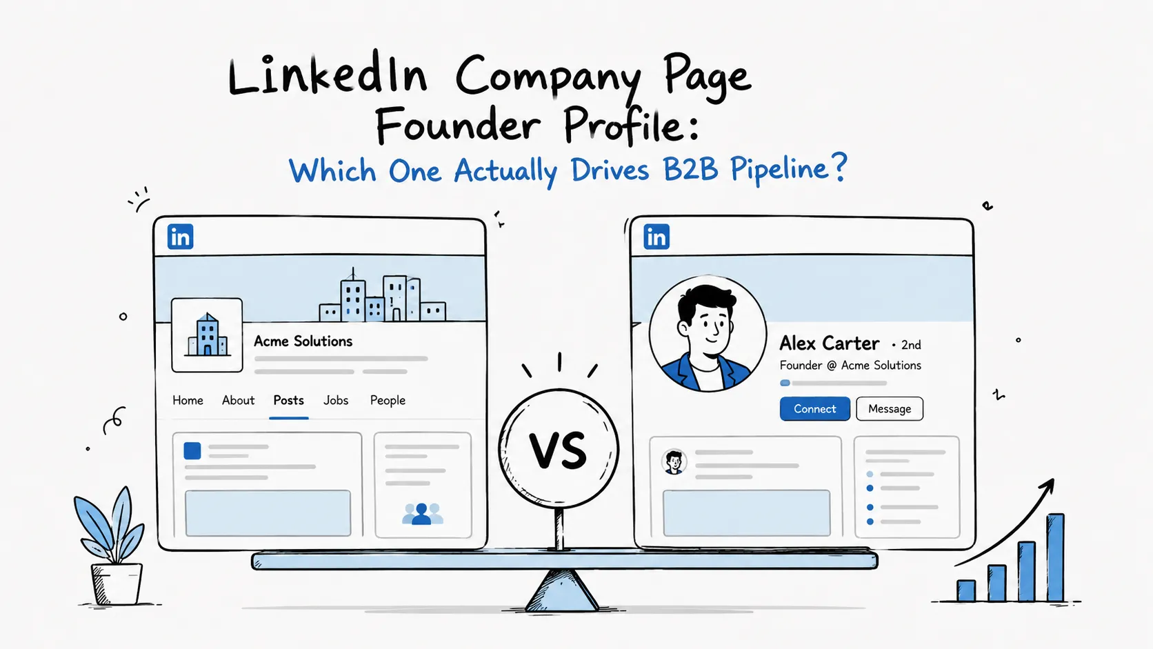 LinkedIn Company Page vs Founder Profile: Which One Actually Drives B2B Pipeline?