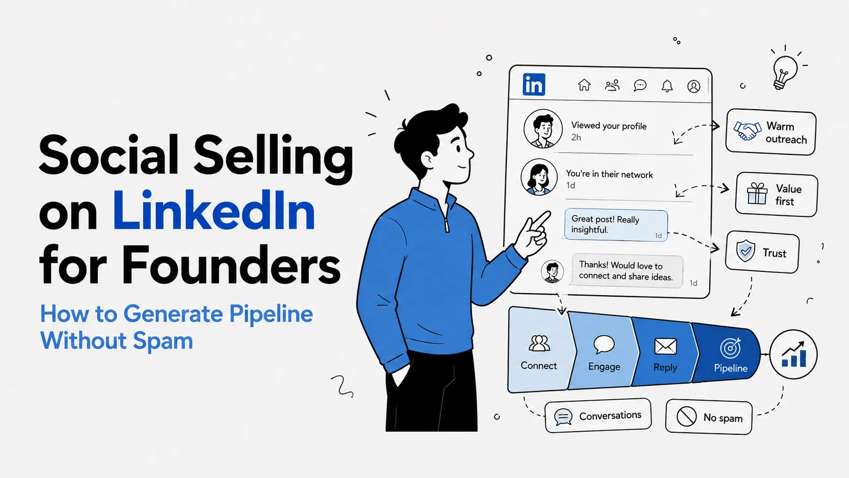 Social Selling on LinkedIn for Founders: How to Generate Pipeline Without Spam