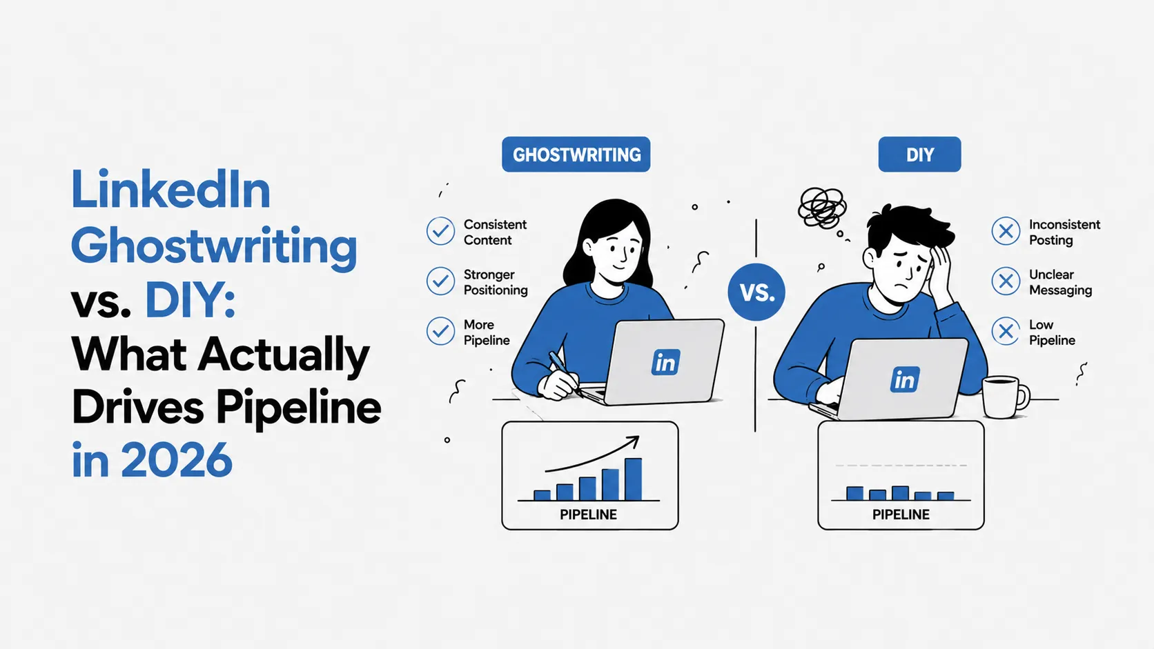 LinkedIn Ghostwriting vs. DIY: What Actually Drives Pipeline in 2026