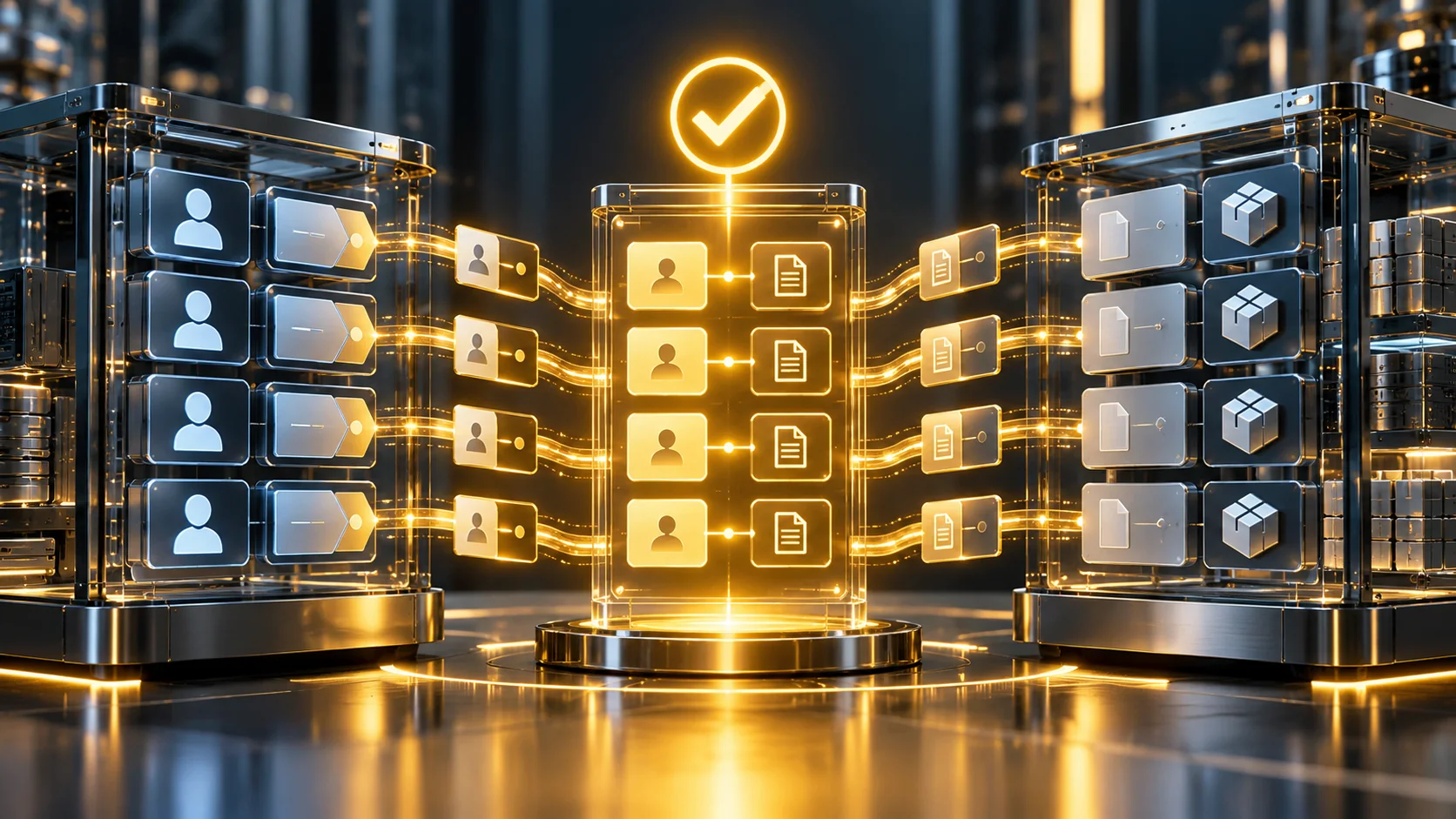 Graphic illustrating HubSpot CRM and ERP data reconciliation for manufacturers