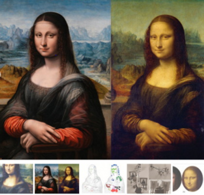 Image analysis of the Mona Lisa painting