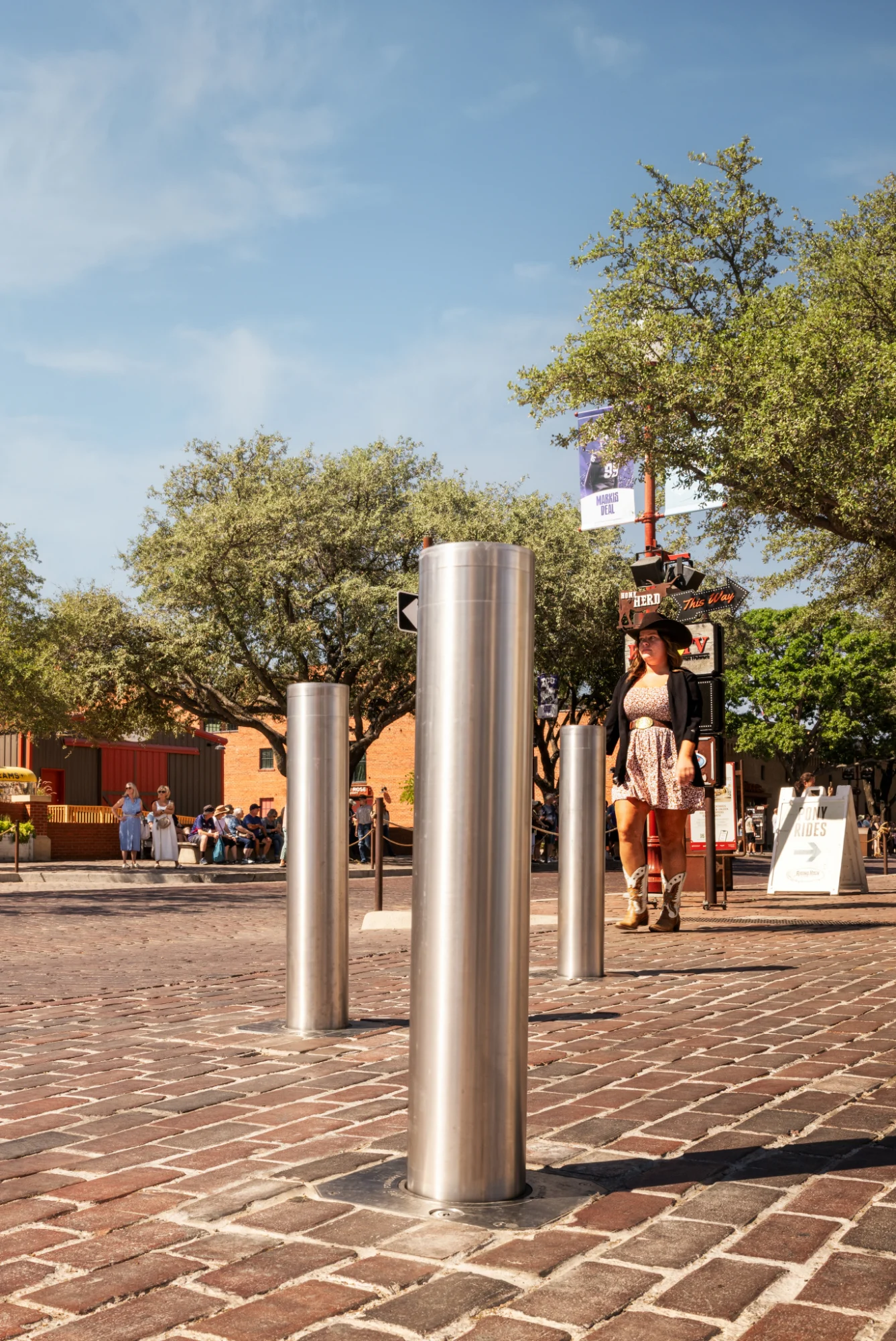 Bollard detail in the Fort Worth Stockyards