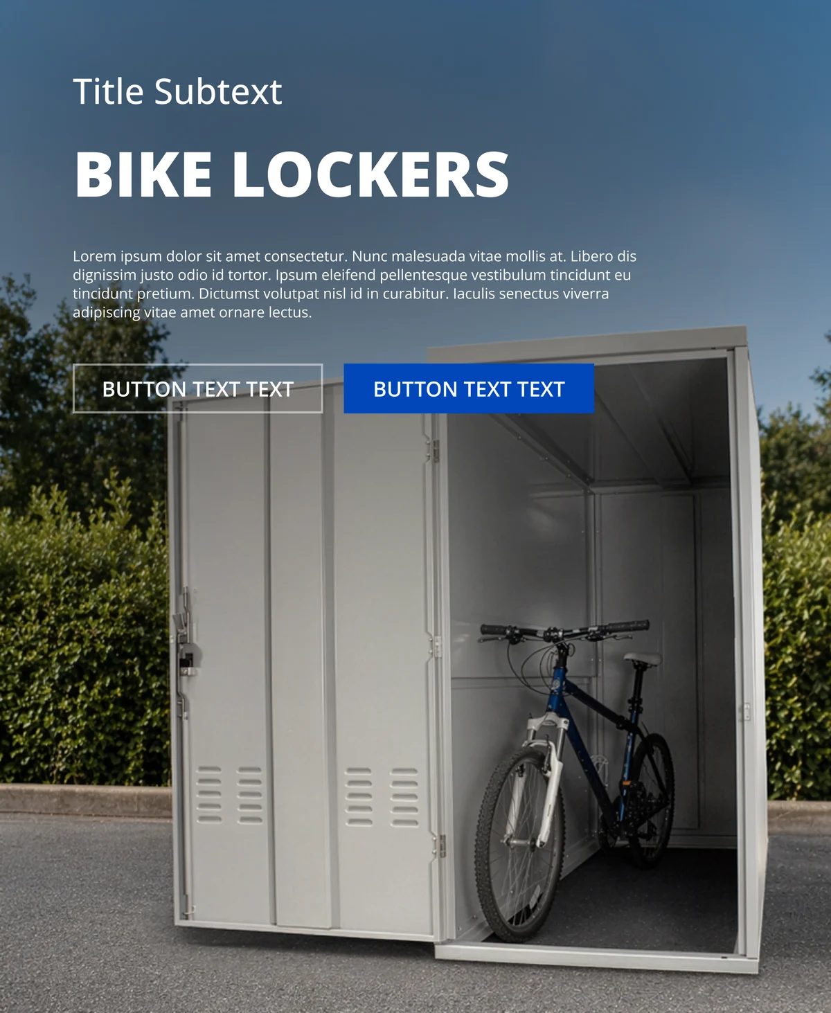 Bike lockers mobile hero