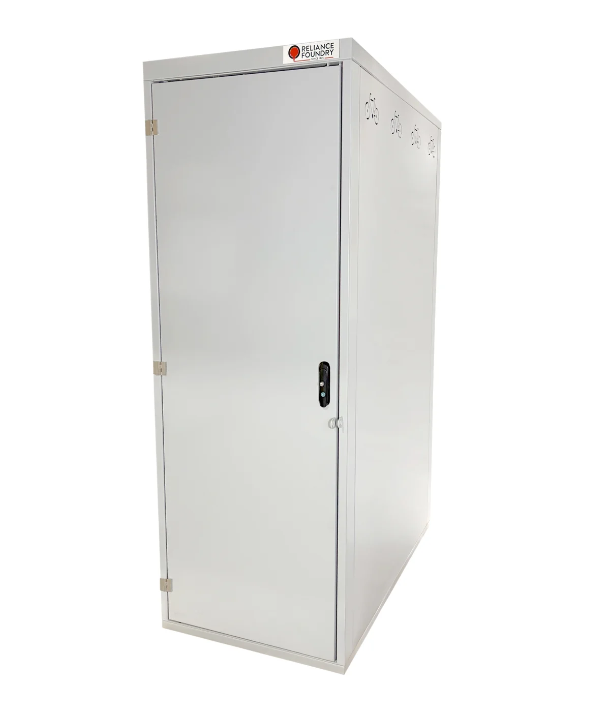 Bike locker with door closed
