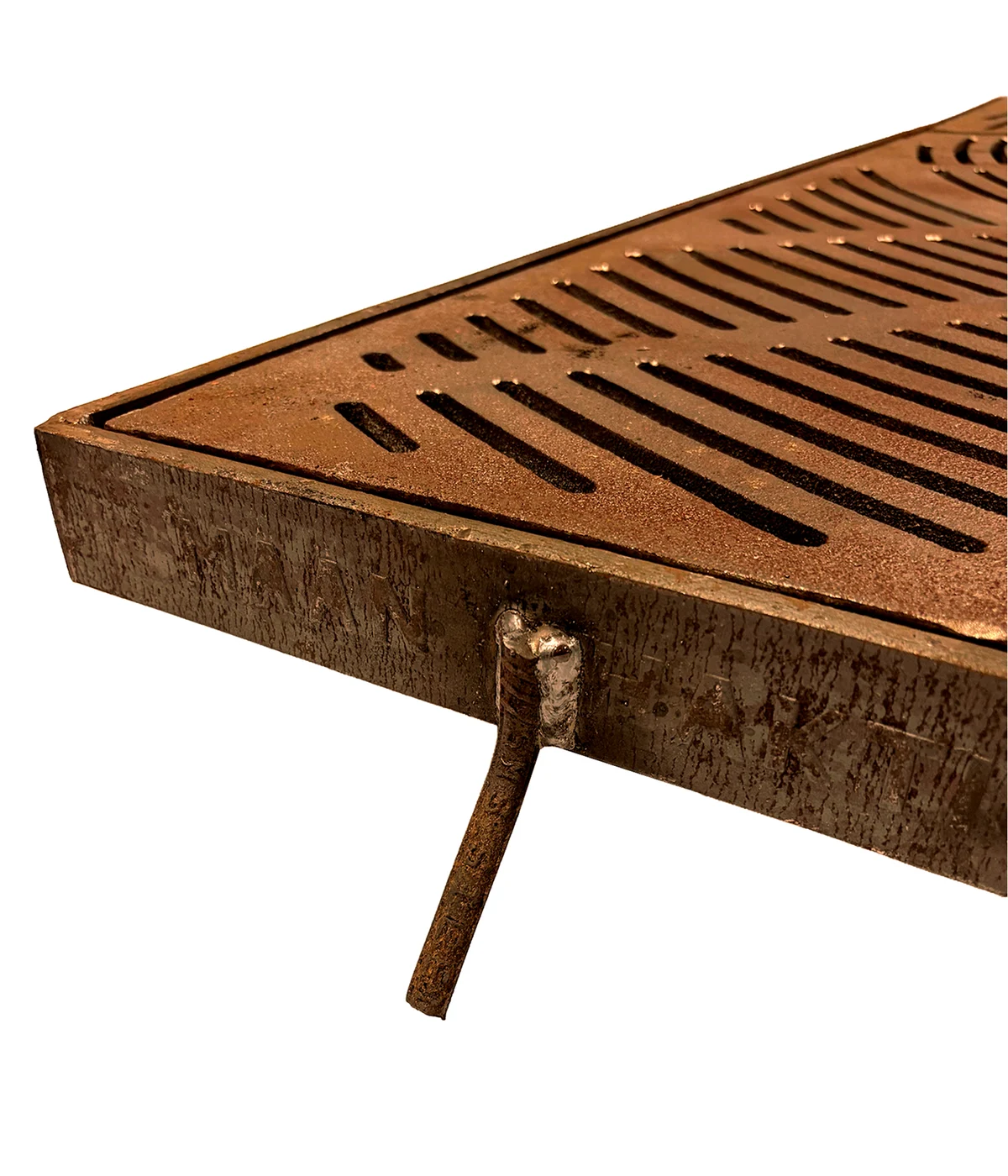 Tree grate frame edge and anchor detail