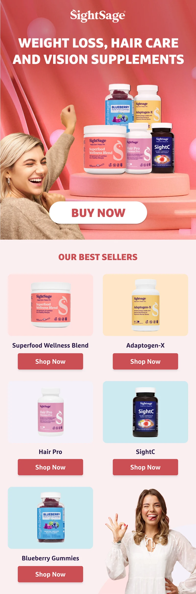 Sightsage Best sellers email, full length