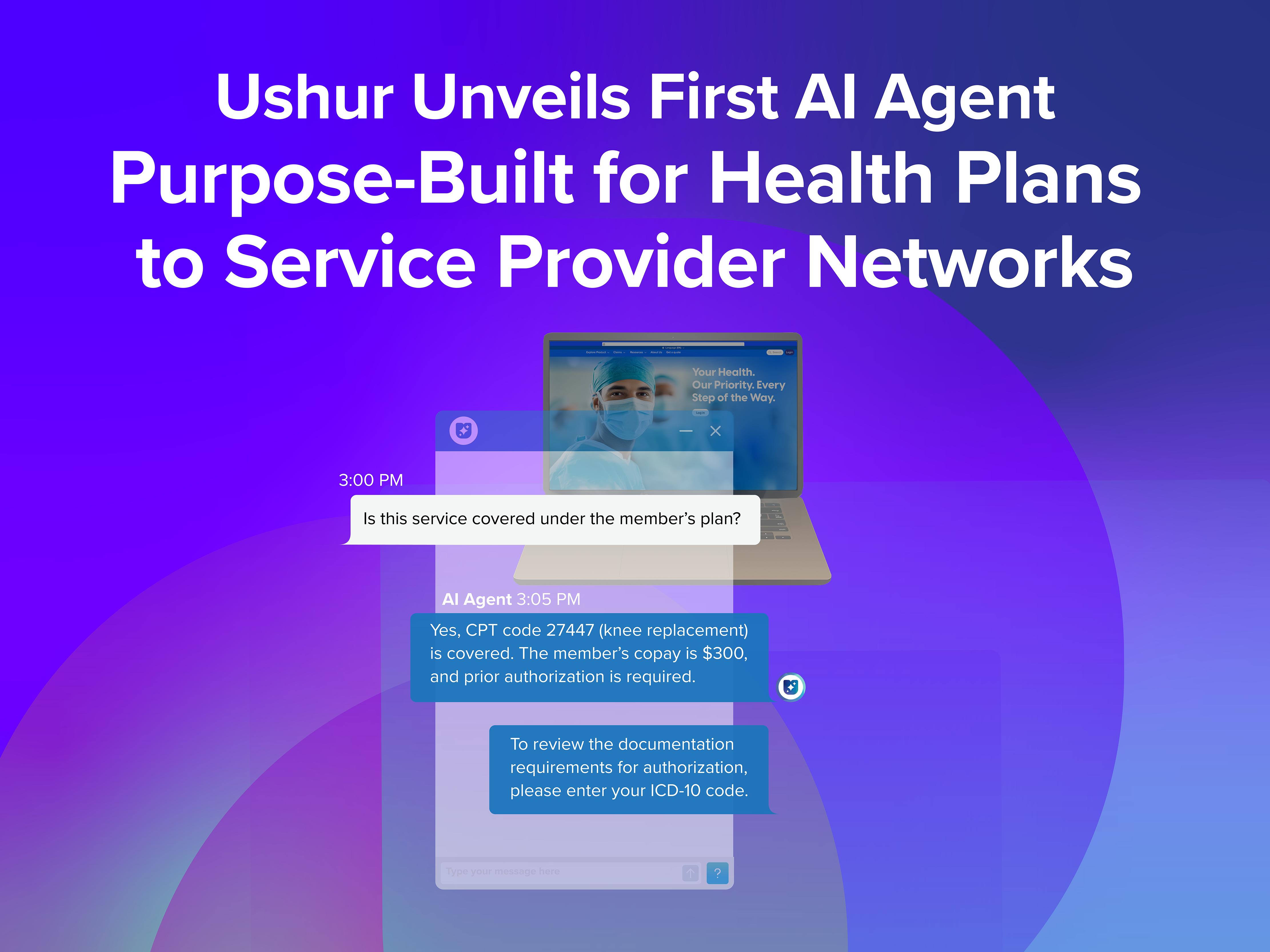 Ushur Unveils First AI Agent Purpose-Built for Health Plans to Service Provider Networks