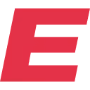 Stylized red uppercase letter E with three horizontal bars on a white background.