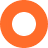 Orange circular ring with thick stroke and open center.