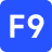 Five9 logo with the white letters F9 on a blue square background.