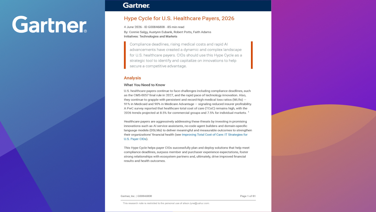 Gartner® Hype Cycle™ for U.S. Healthcare Payers, 2026