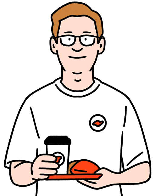 コーヒースタッフ男性イラスト