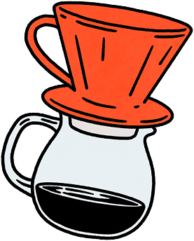 コーヒードリップ道具イラスト