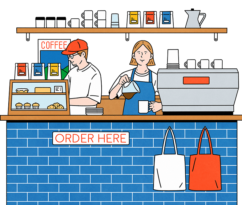 【SP用画像】コーヒースタッフイラスト