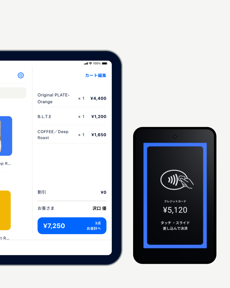 STORES レジ と STORES 決済 を利用した写真