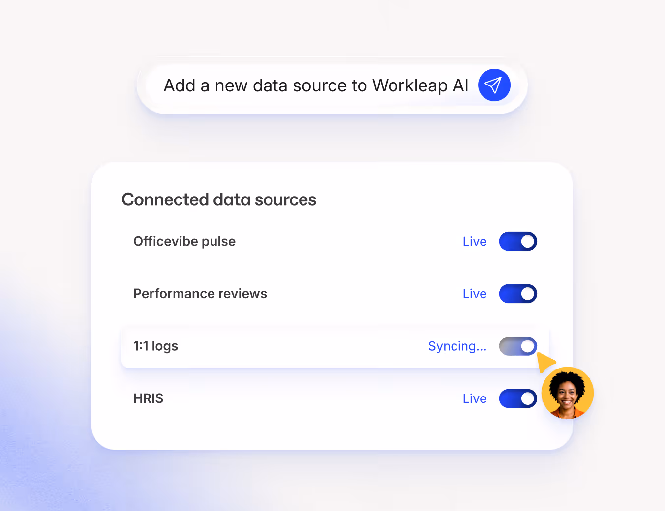 Meeting scheduling interface showing a 30-minute 1:1 with Melody Park at 10:00 AM on Thursday the 24th, pulse trend charts for Q1, Q2, Q3, talking points checklist, and a confirm and send invite button with Melody Park's photo.