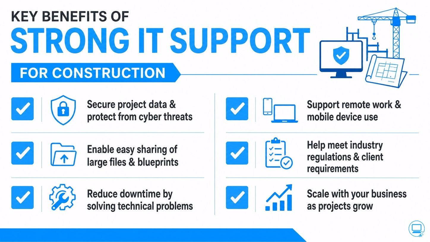 Key Benefits of Strong IT Support for Construction