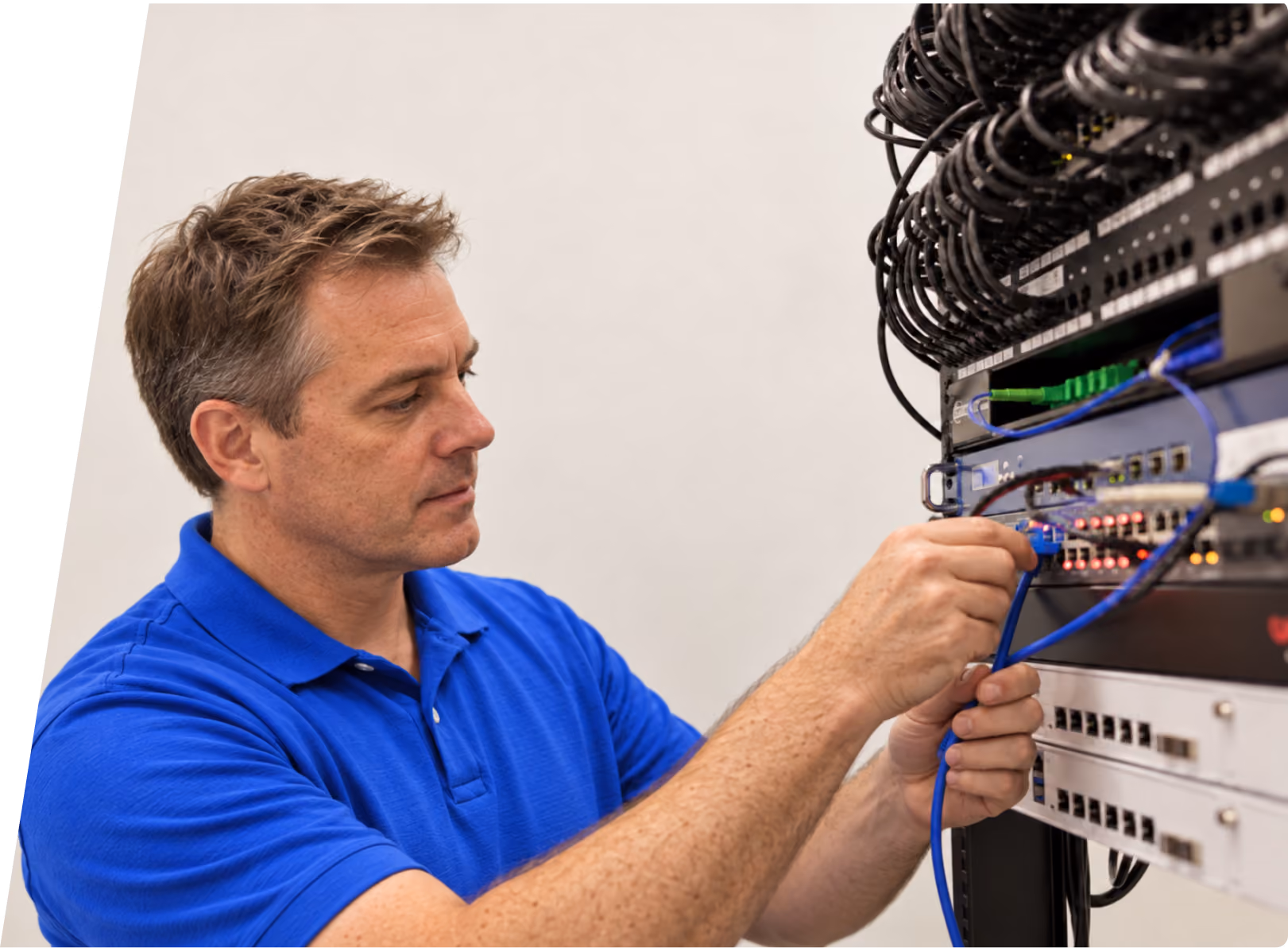 Leet engineer working on network infrastructure