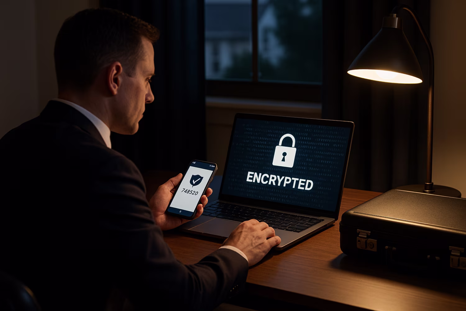 Professional securing remote work environment