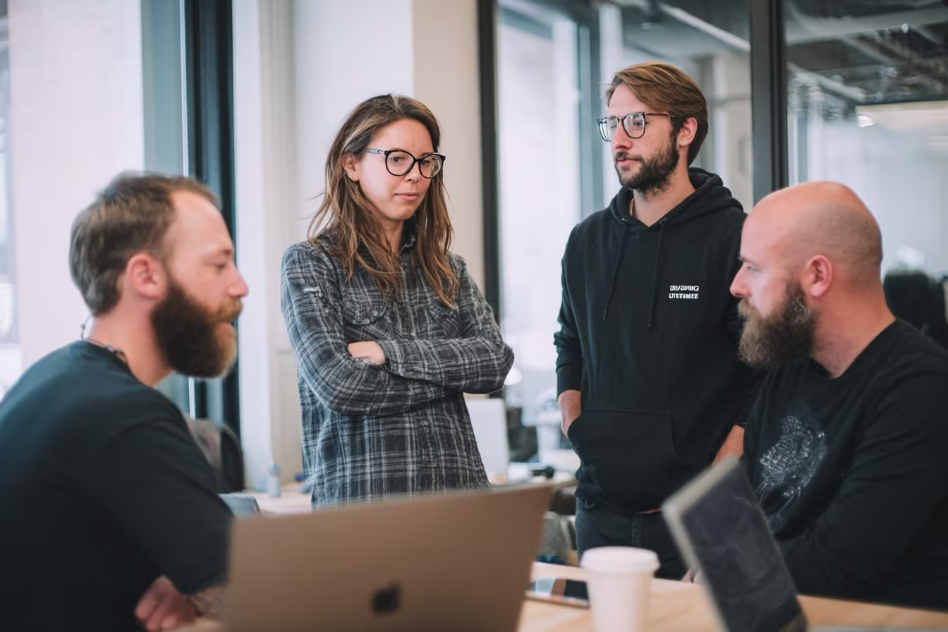 Team discussing data backup strategies