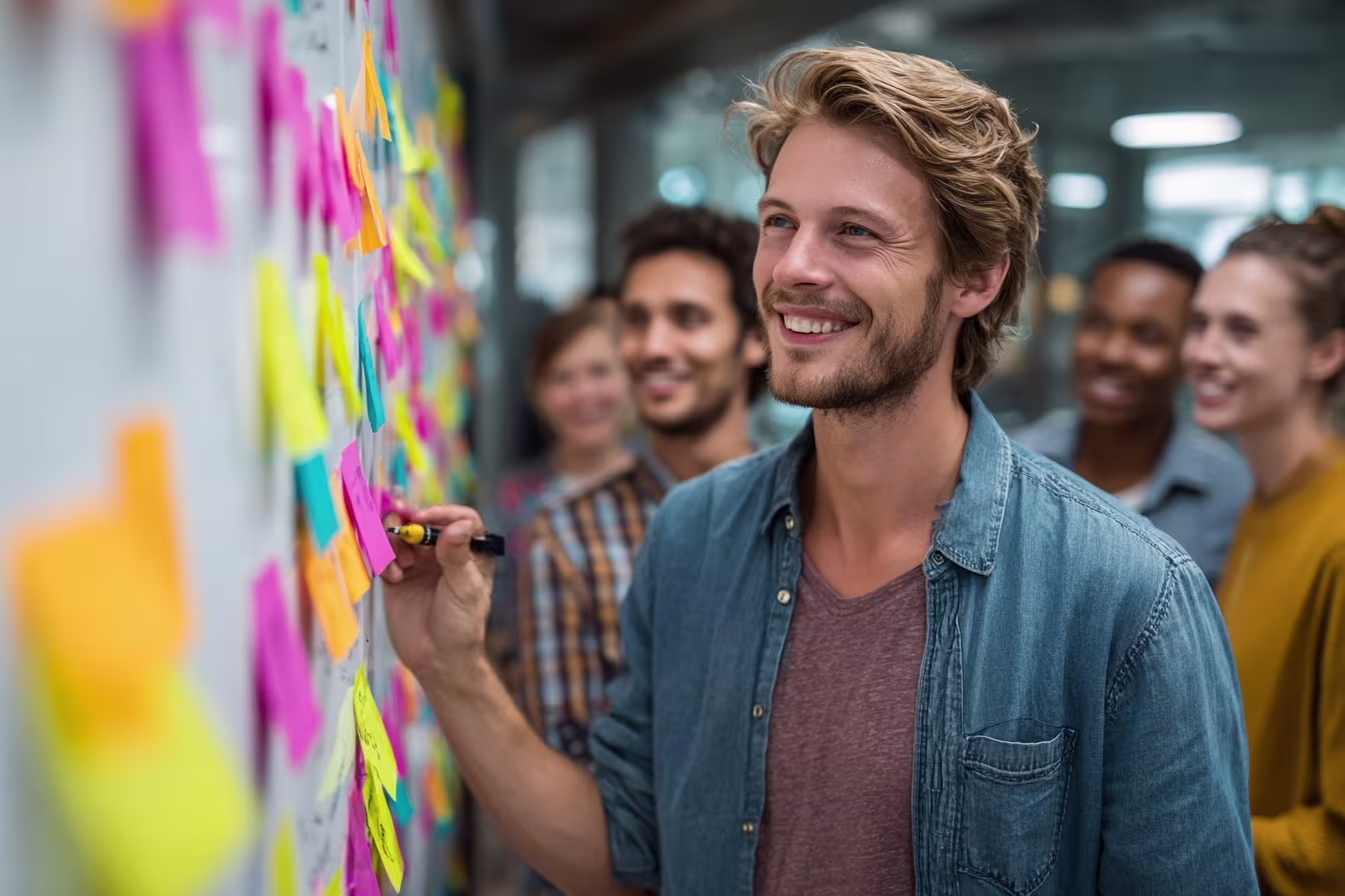 Diverse team practicing IT project management