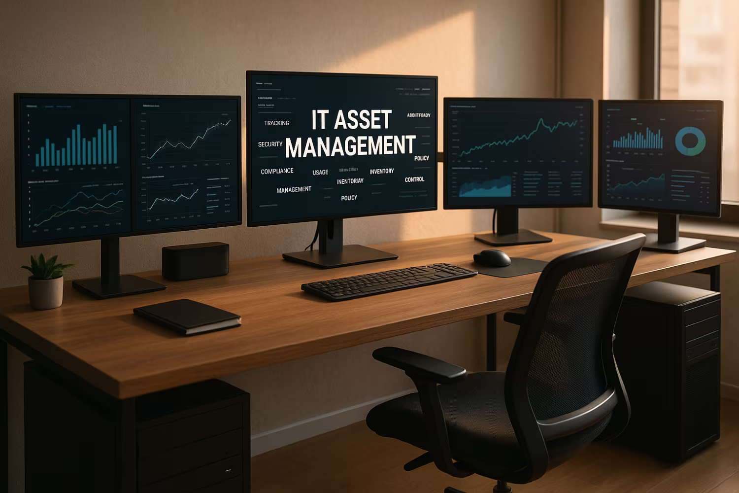 Modern IT asset management workspace