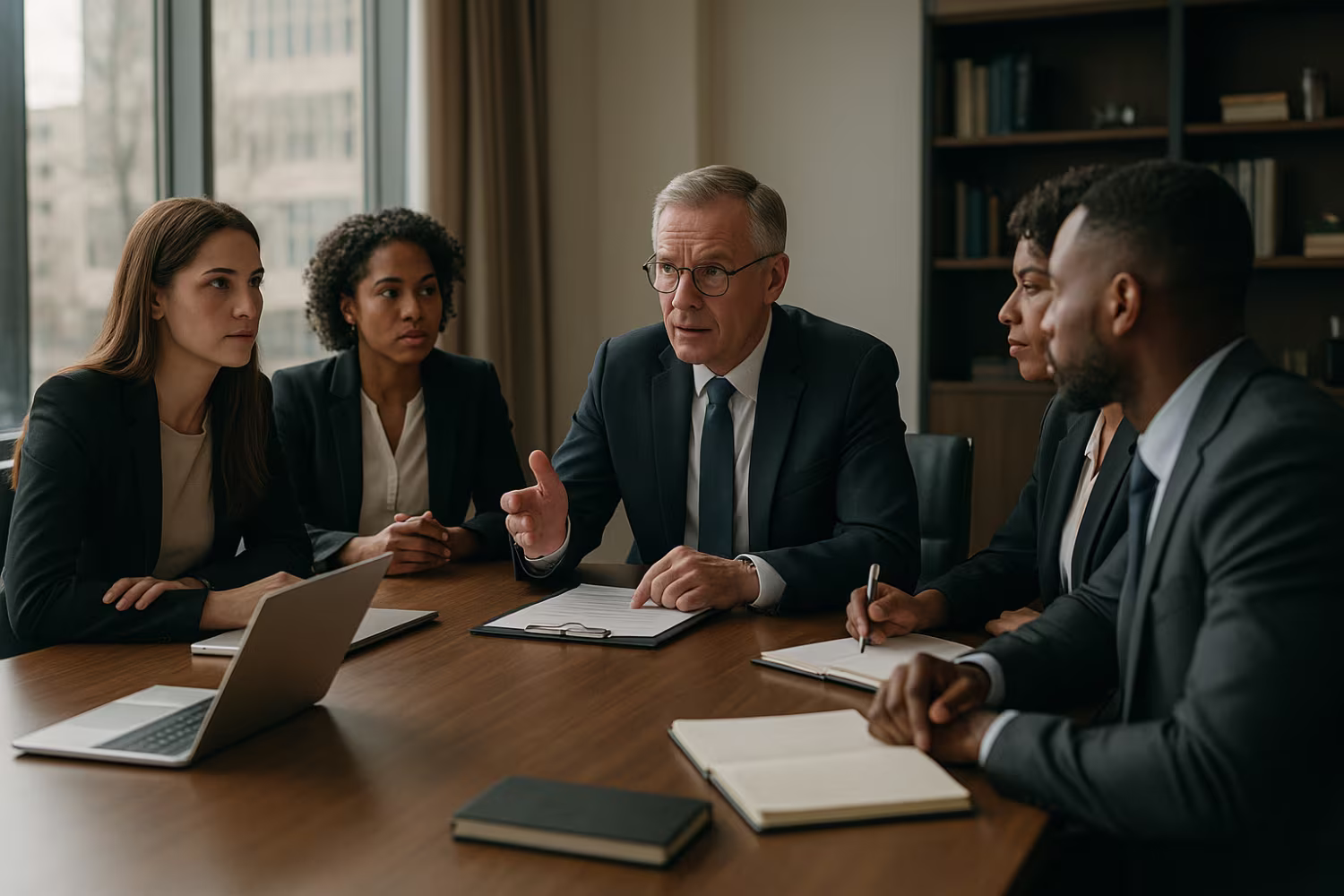 Diverse team discussing ITIL framework