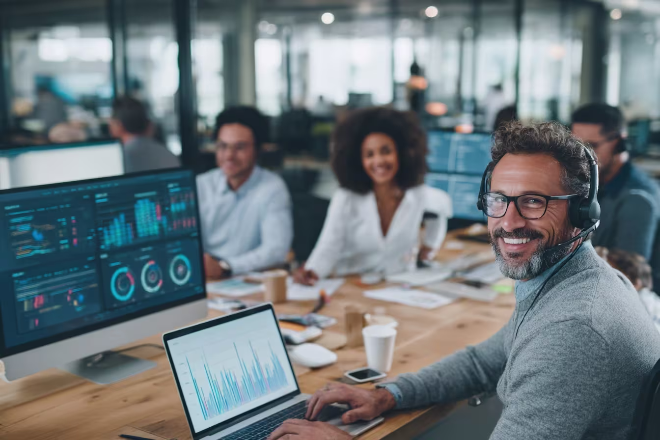 IT professionals discussing outsourcing benefits