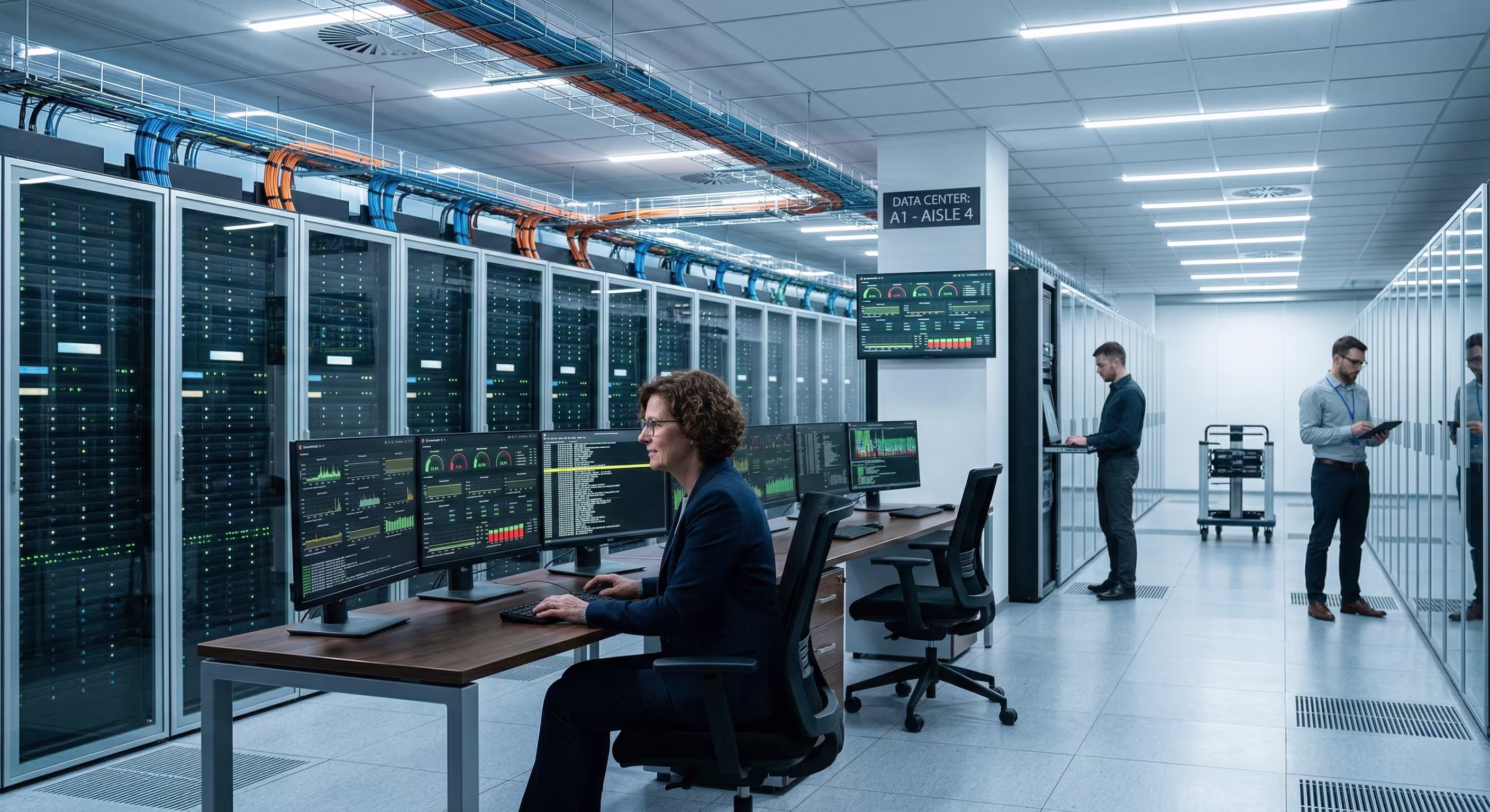 Modern, organized server room