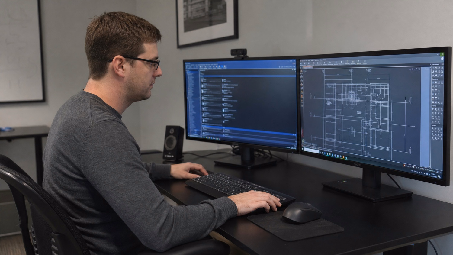 IT professional working at a desk on tasks related to IT for Engineers and