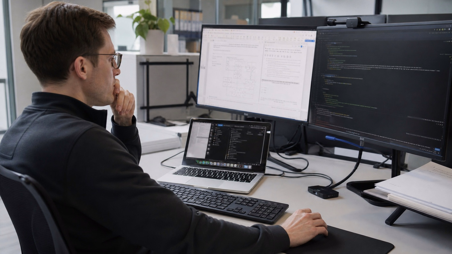 IT professional working at a desk on tasks related to IT for Engineers and