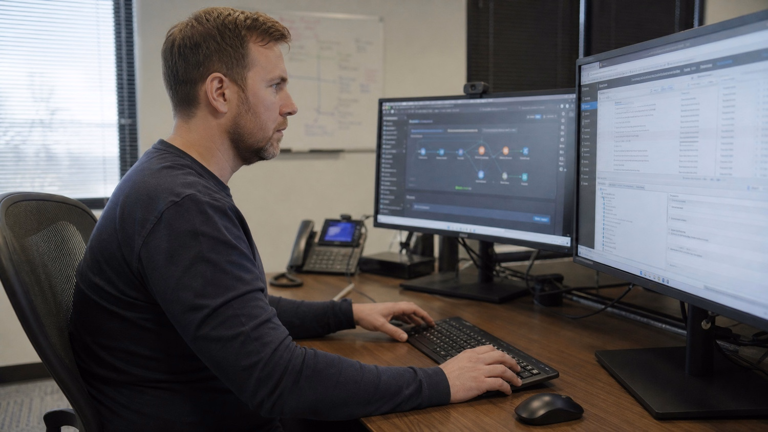 IT professional working at a desk on tasks related to IT Management: Best