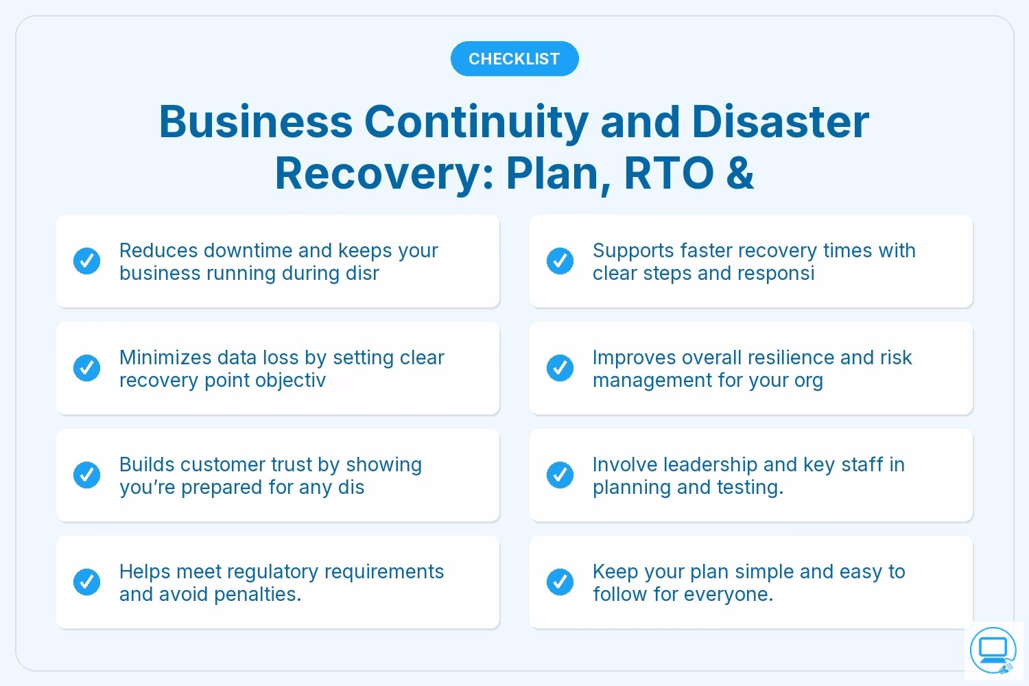 Business Continuity and Disaster Recovery: Plan, RTO &