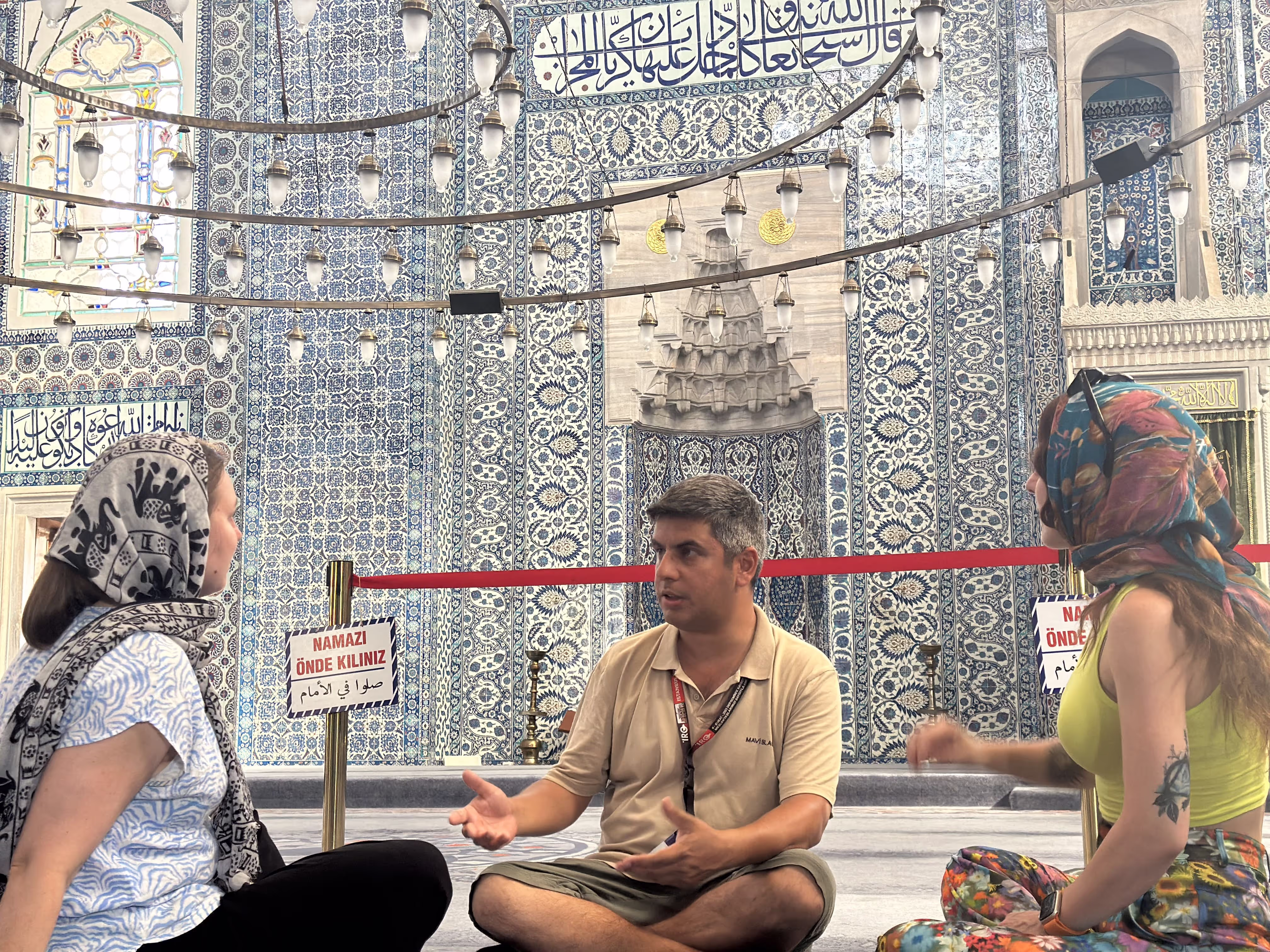 Emre talking with his guests