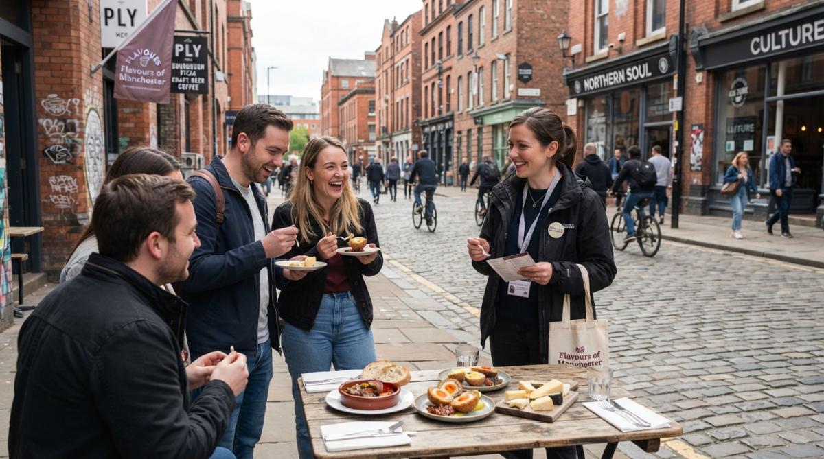 Visual roadmap for Manchester, Northern Quarter for food walking tours manchester