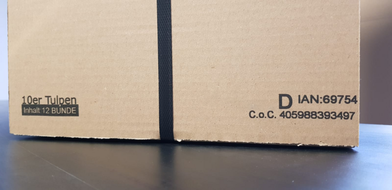 Coding on a carton box