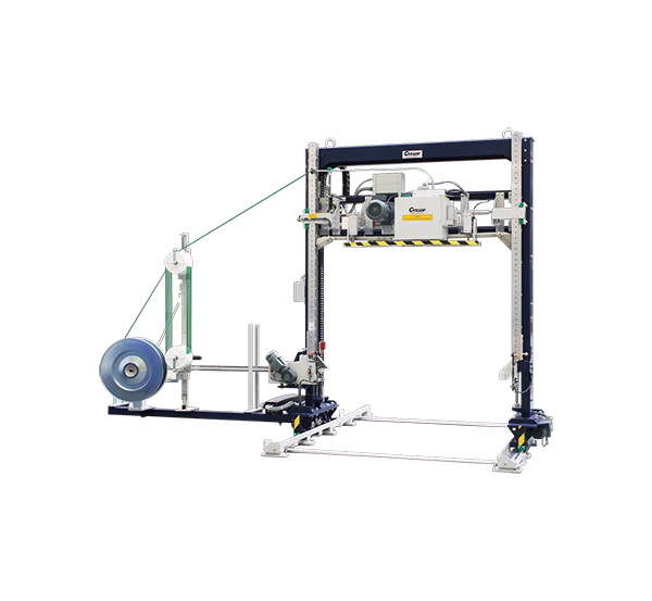 Strapping equipment securing a load