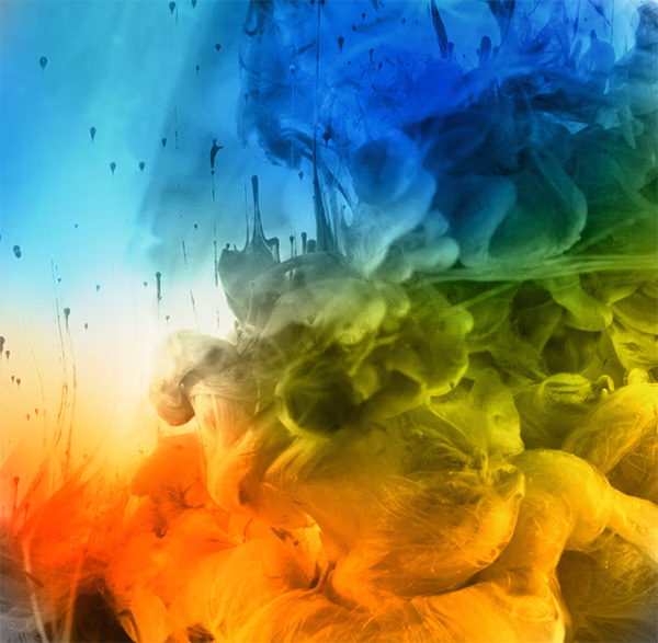 Ink in different colors
