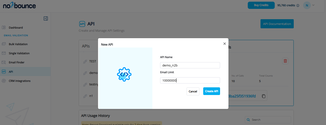 No2Bounce API Naming Page