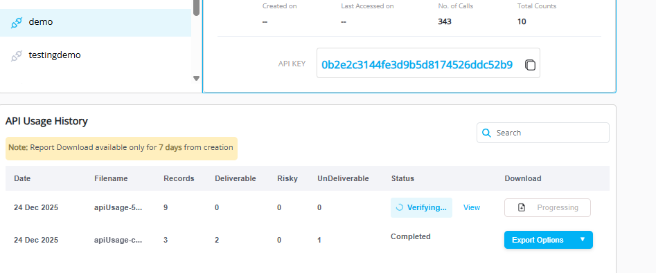 No2Bounce Results UI view