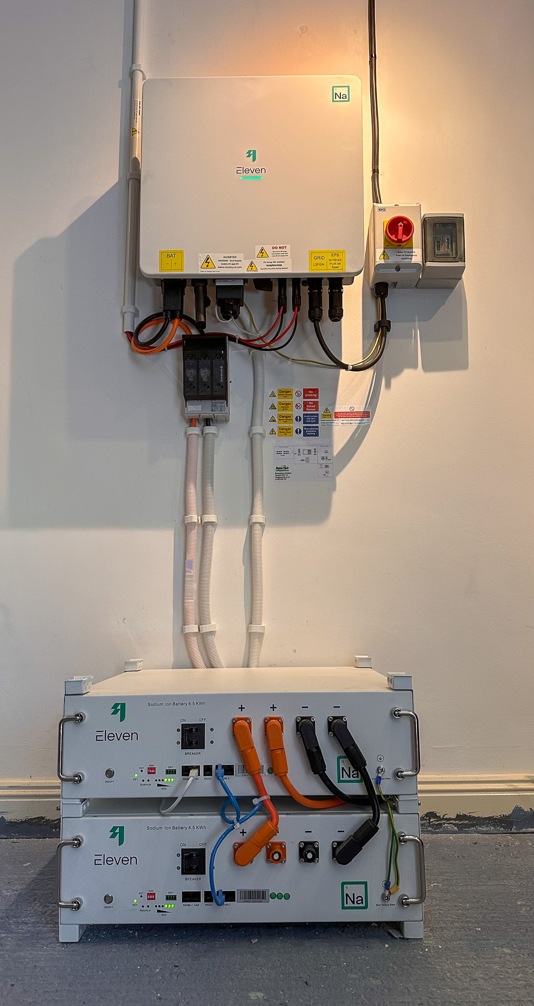Eleven sodium battery system