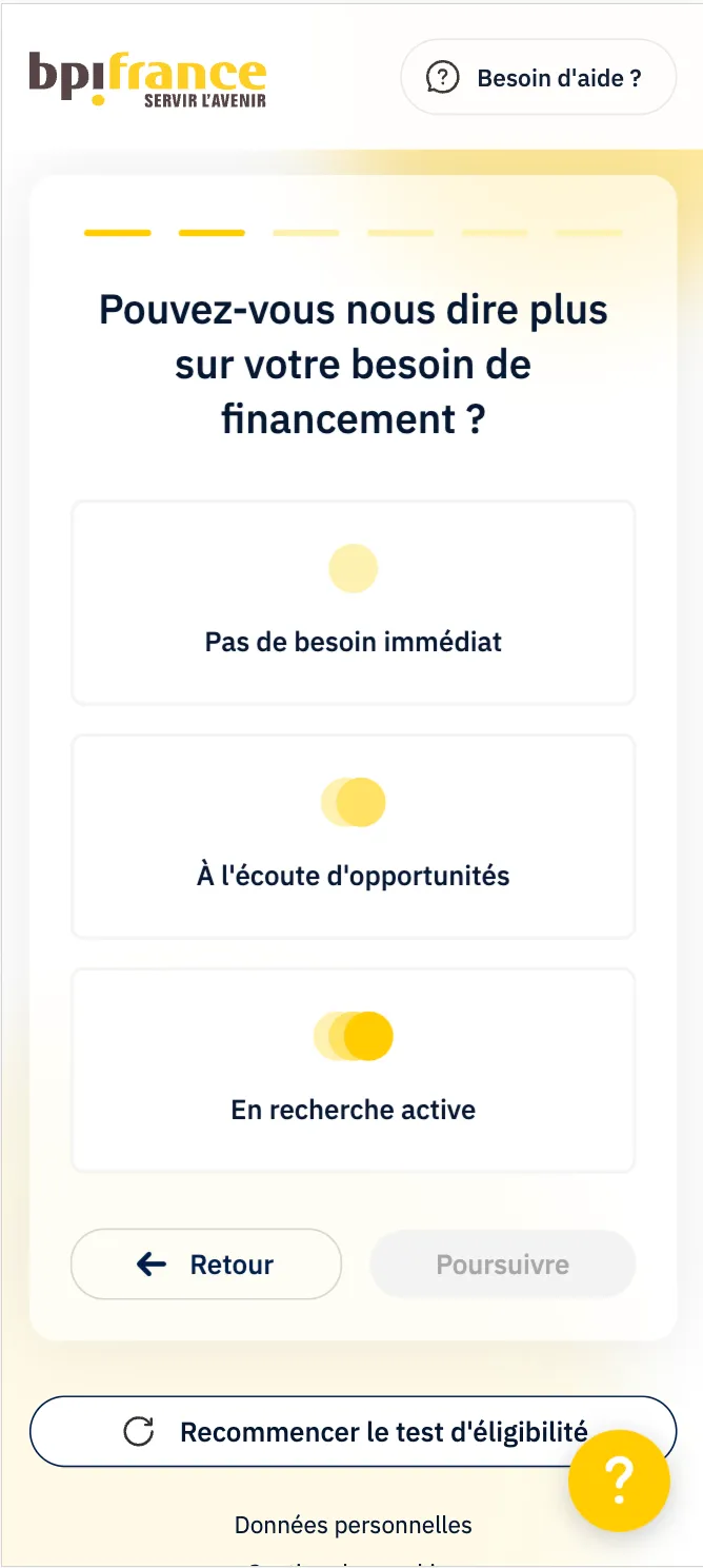 Bpi france - Simulateur Flash