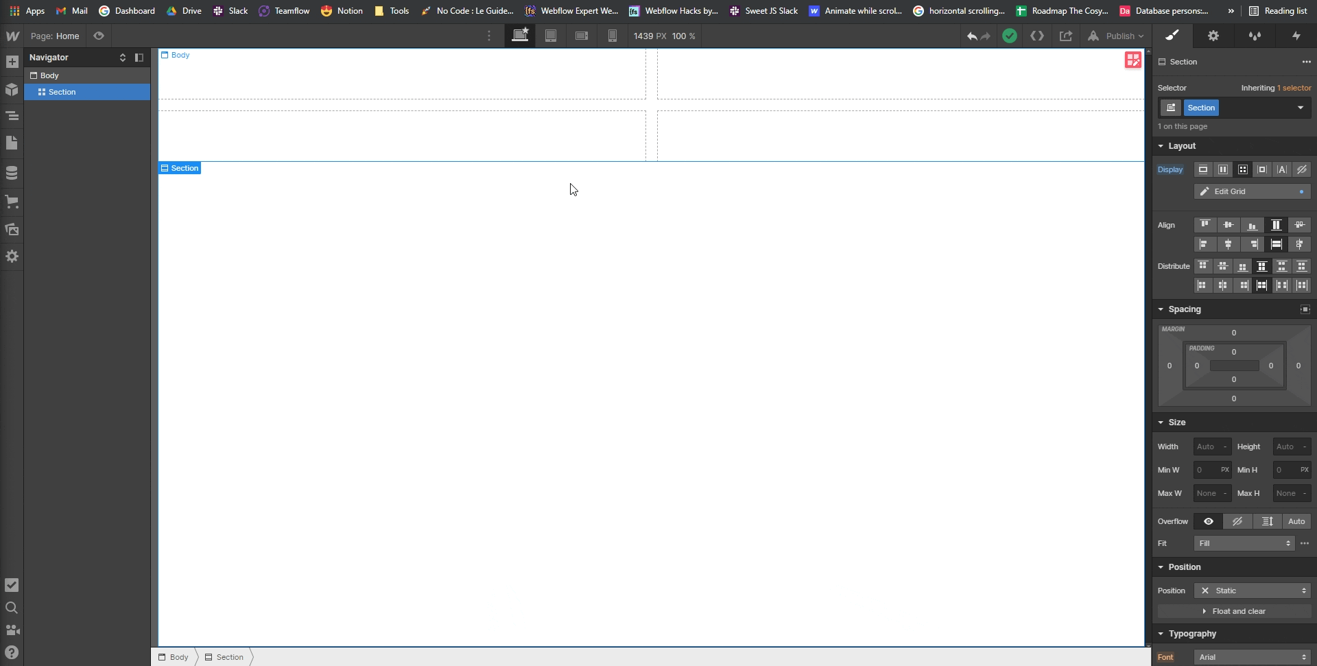 modifier une grid sur Webflow