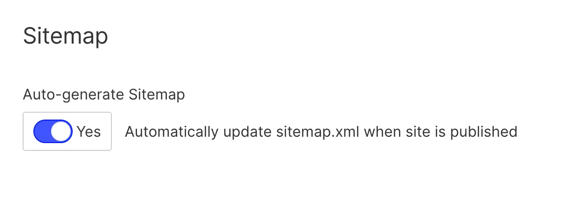 paramètre de sitemap du site sur Webflow