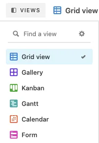 changer de vue Airtable