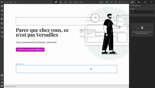 créer une grid avec webflow