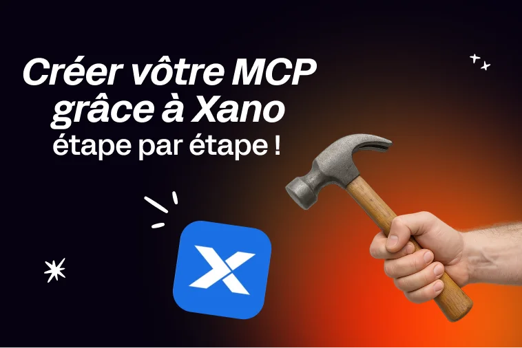 Interface Xano montrant la configuration d'un serveur MCP pour connexion IA