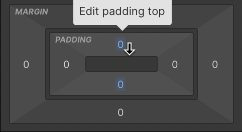 modifier le padding weblow